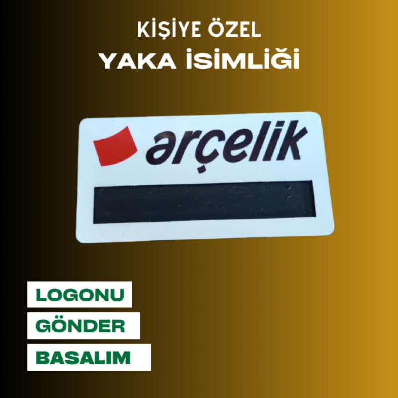 Düz Model Yaka İsimliği 10 adet