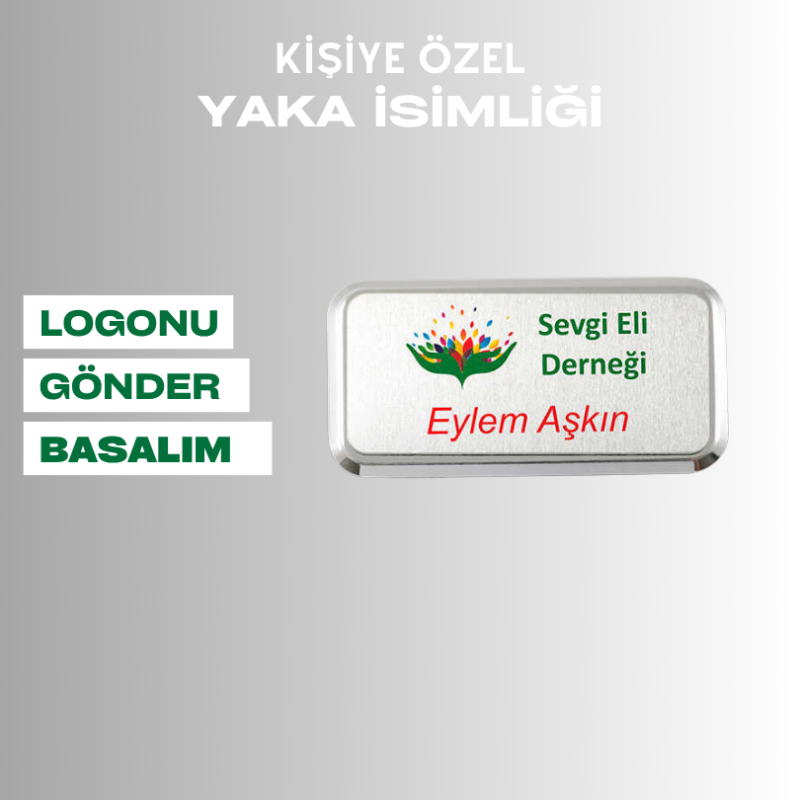 Dikdörtgen Model Yaka İsimliği 5 Adet