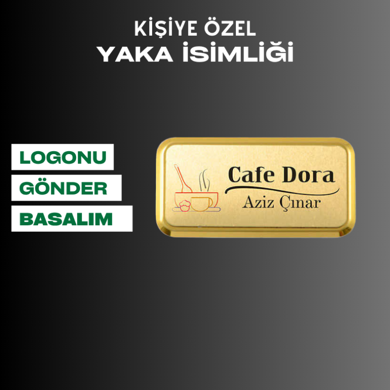 Dikdörtgen Model Yaka İsimliği 20 Adet